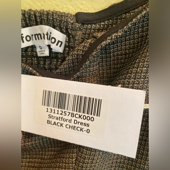 Reformation Stratford check midi dress size 0 BNWT - Picture 7 of 12